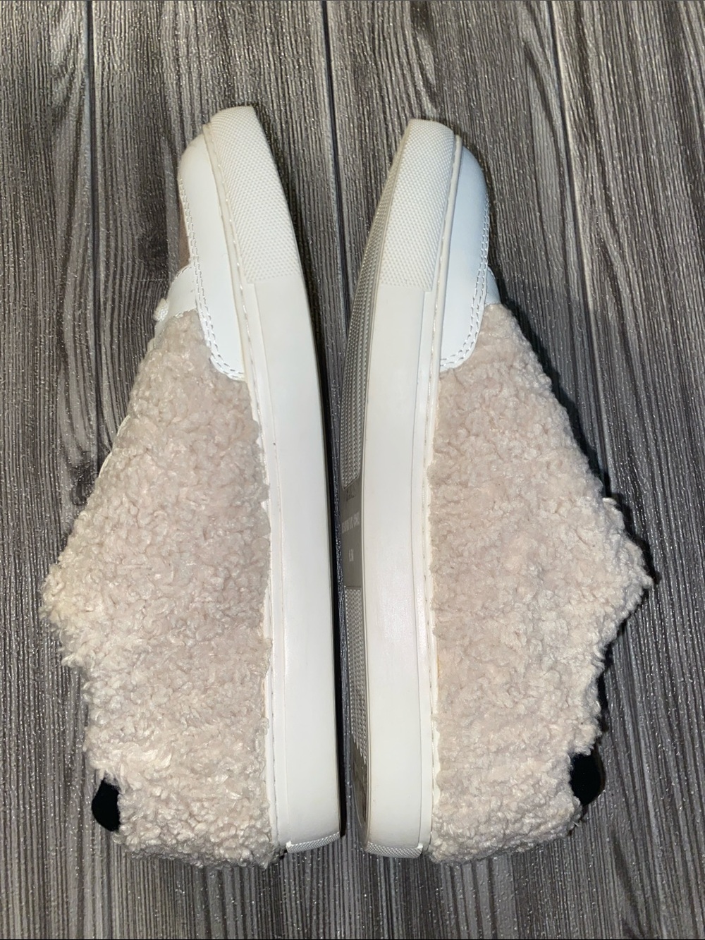 Kenneth Cole New York Taupe Suede & White Leather Shearling Sneakers - Picture 5 of 10